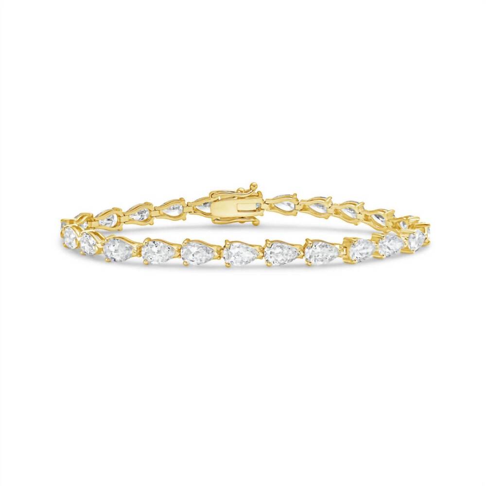 NEW DIANA M JEWELS women's pear lab-grown diamond jewelry bracelet (35.00 ct) -